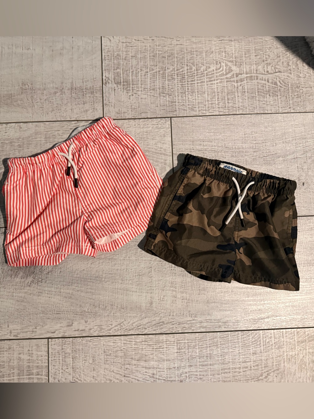maamagic Swim Trunks 2-Pack – 3T – Red Stripe & Camo